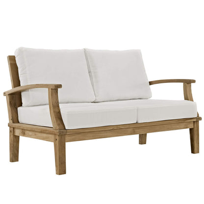 kitchen and dining room sets | CasaFoyer Marina Teak Wood Outdoor Patio Furniture Sofa Sectional Set | Ultimate Luxury | Durable Teak Construction | All-Weather Cushions | Modern Design | Includes Coffee Table, Sofa, and 2 Armchairs | casafoyer.myshopify.com