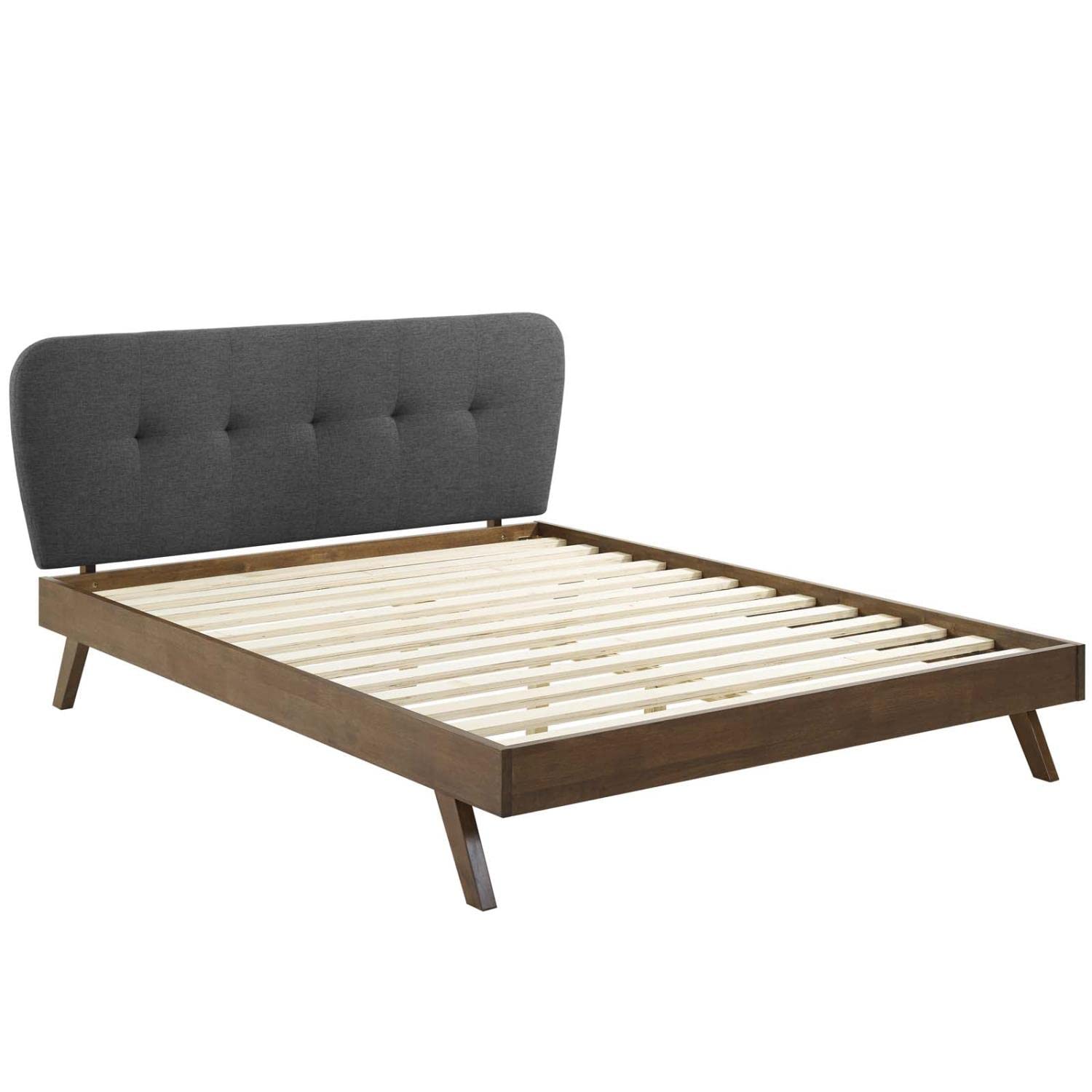 adjustable bed bases | CasaFoyer Gianna Queen Platform Bed | Timeless Allure | Elegant Design | Button Tufted Upholstery | Mid-Century Charm | Sturdy Frame | Wood Slat Support System | Accommodates Various Mattress Types | Farmhouse/Rustic/Modern | 800 lbs Weight Capacity | casafoyer.myshopify.com