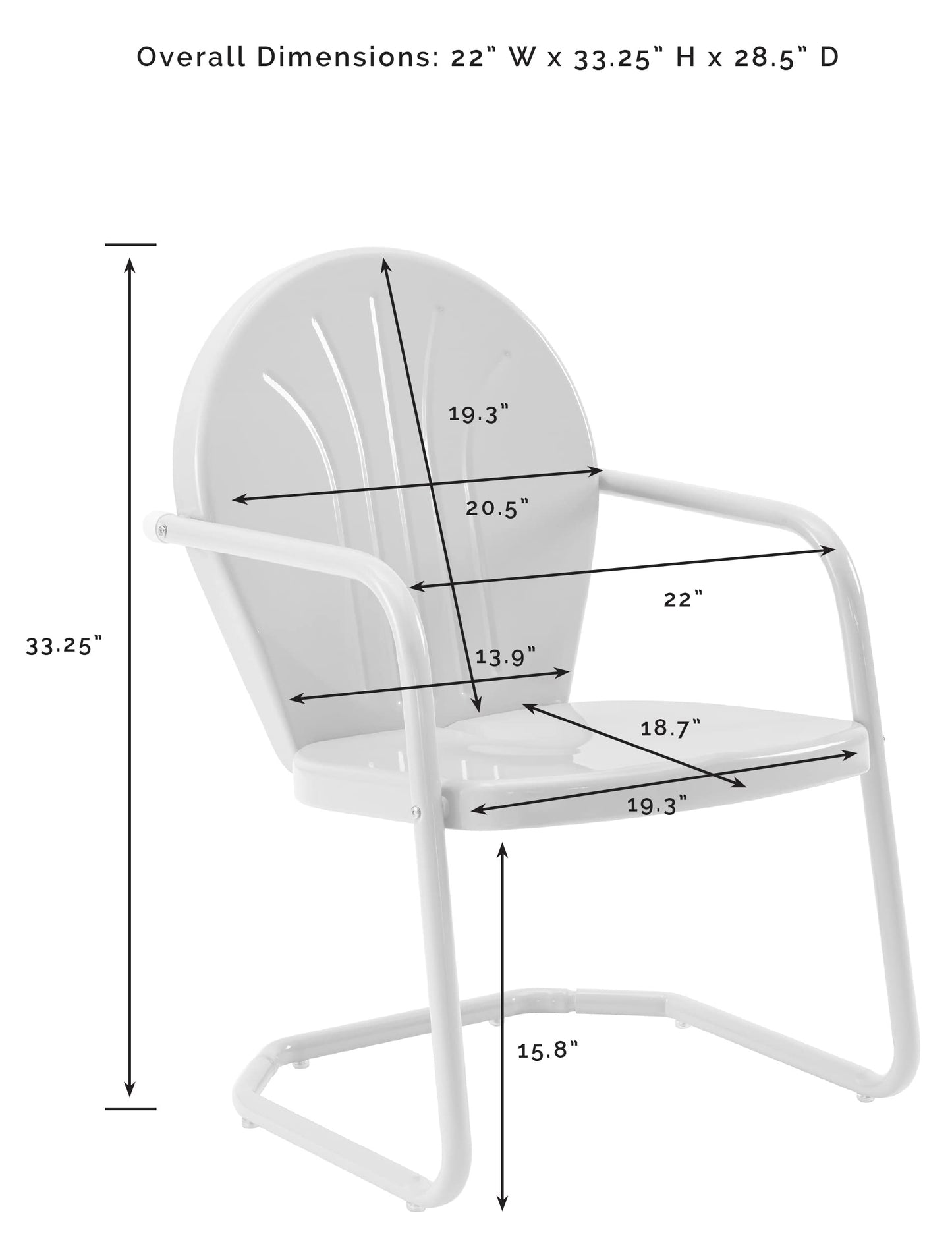 Chair | Griffith Metal Outdoor Furniture | Sturdy Steel Chair for Endless Comfort & Durability | Nostalgic Charm & Exceptional Longevity | casafoyer.myshopify.com