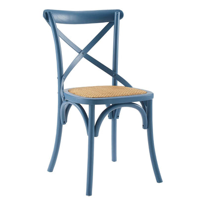 Chair | Gear Dining Side Chair | Rustic Charm with Modern Flair | Wooden Backrest & Tapered Legs | Fully Assembled | Perfect for Country Cottages & Rustic Environments | Set of 1 | casafoyer.myshopify.com