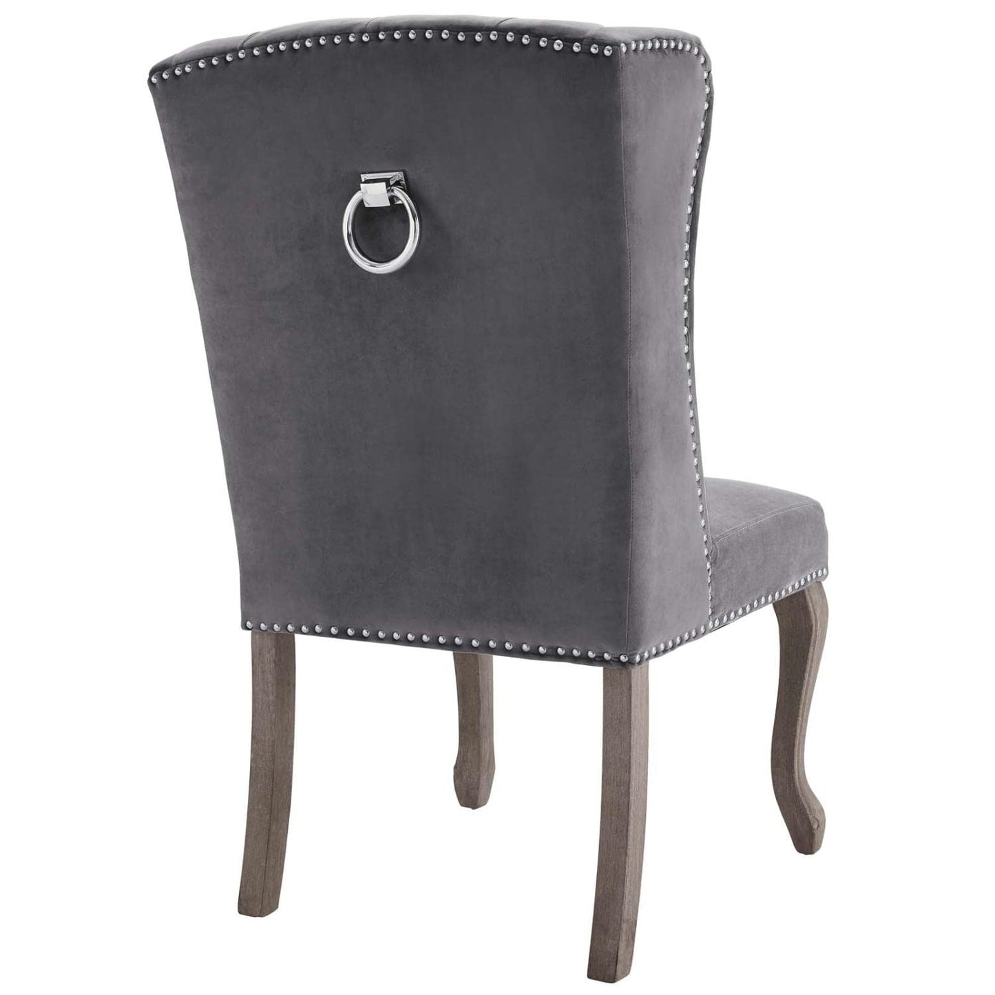 home office desk chairs | CasaFoyer Apprise Performance Velvet Dining Side Chair | French-Inspired Vintage Design | Deep-Button Tufting | Nailhead Trim | Weathered Wood Legs | Stain-Resistant | Wingback Style | Comfortable Seating | Set of 2 | casafoyer.myshopify.com