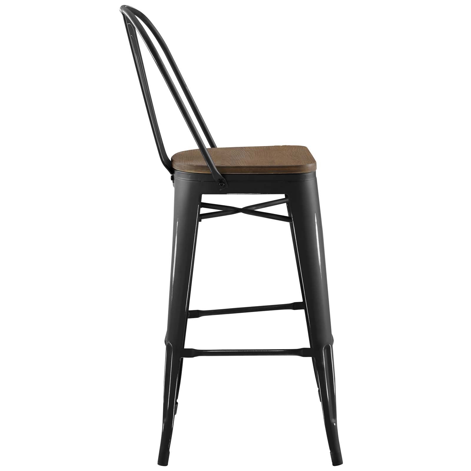 barstools | CasaFoyer Promenade Side Bamboo & Metal Bar Stool | Vintage Steel Finish | Industrial Modern Flair | Dynamic & Vibrant Dining Space | 1 Stool Included | casafoyer.myshopify.com