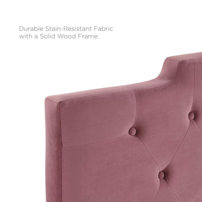 headboards | CasaFoyer Juliet Tufted Performance Velvet Full/Queen Headboard | Vintage Elegance | Diamond Button Tufting | Plush Padding | Dusty Rose | casafoyer.myshopify.com