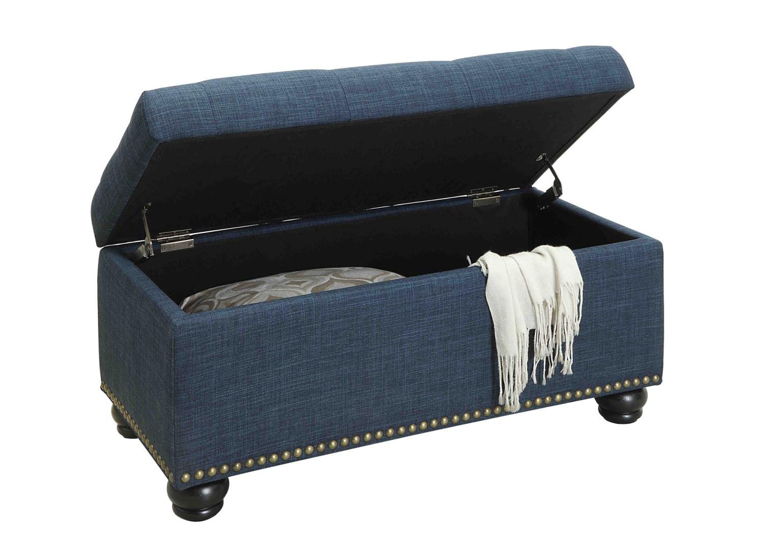 Ottoman | Designs4Comfort 7th Avenue Storage Ottoman | Nailhead Trim | Stylish Bench & Versatile Storage | Lift-Up Lid | Perfect Home Decor Revitalizer | casafoyer.myshopify.com