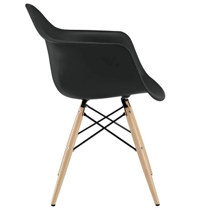 Sofa & chair Sets | Wood Pyramid Armchair | Molded Plastic Seat | Sturdy Solid Wood Base | Comfortable & Versatile | Enhance Any Room | Set of 1 | casafoyer.myshopify.com