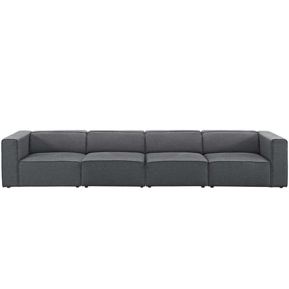 kitchen and dining room sets | CasaFoyer Mingle | 4-Piece Upholstered Fabric Sectional Sofa Set | Spacious & Comfortable | High-Quality Polyester | Perfect for Living or Lounge Room | Gray | casafoyer.myshopify.com