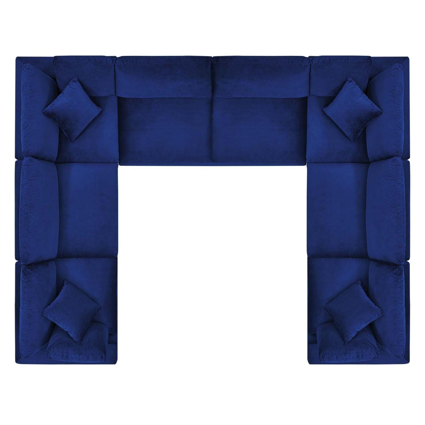 kitchen and dining room sets | CasaFoyer Commix Sectional Sofa | Plush Comfort | Stain-Resistant Velvet | Solid Wood Construction | Overstuffed Feather Cushions | 8-Piece Set | Navy | casafoyer.myshopify.com