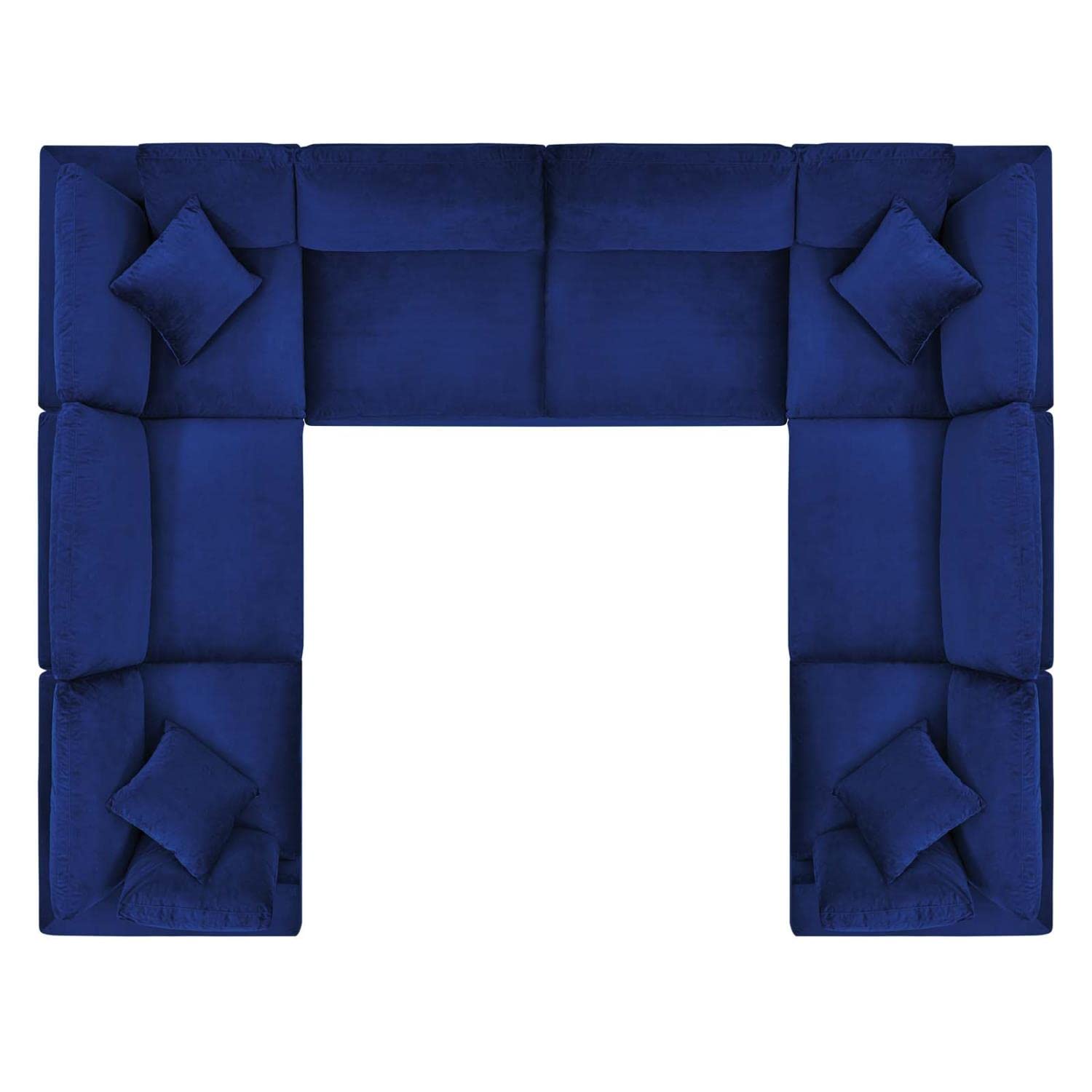 kitchen and dining room sets | CasaFoyer Commix Sectional Sofa | Plush Comfort | Stain-Resistant Velvet | Solid Wood Construction | Overstuffed Feather Cushions | 8-Piece Set | Navy | casafoyer.myshopify.com