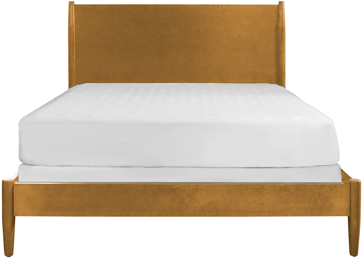 Bed | Landon Queen Bedset | Acorn Hardwood | Easy Assembly | Durable Slats | Mid-Century Charm | casafoyer.myshopify.com