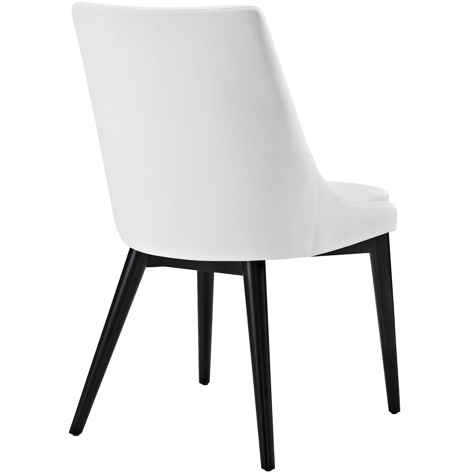home office desk chairs | CasaFoyer Viscount Side Chair | Modern Design | Plush Foam Padding | Vinyl Upholstery | Black Wood Legs | Versatile & Striking | casafoyer.myshopify.com