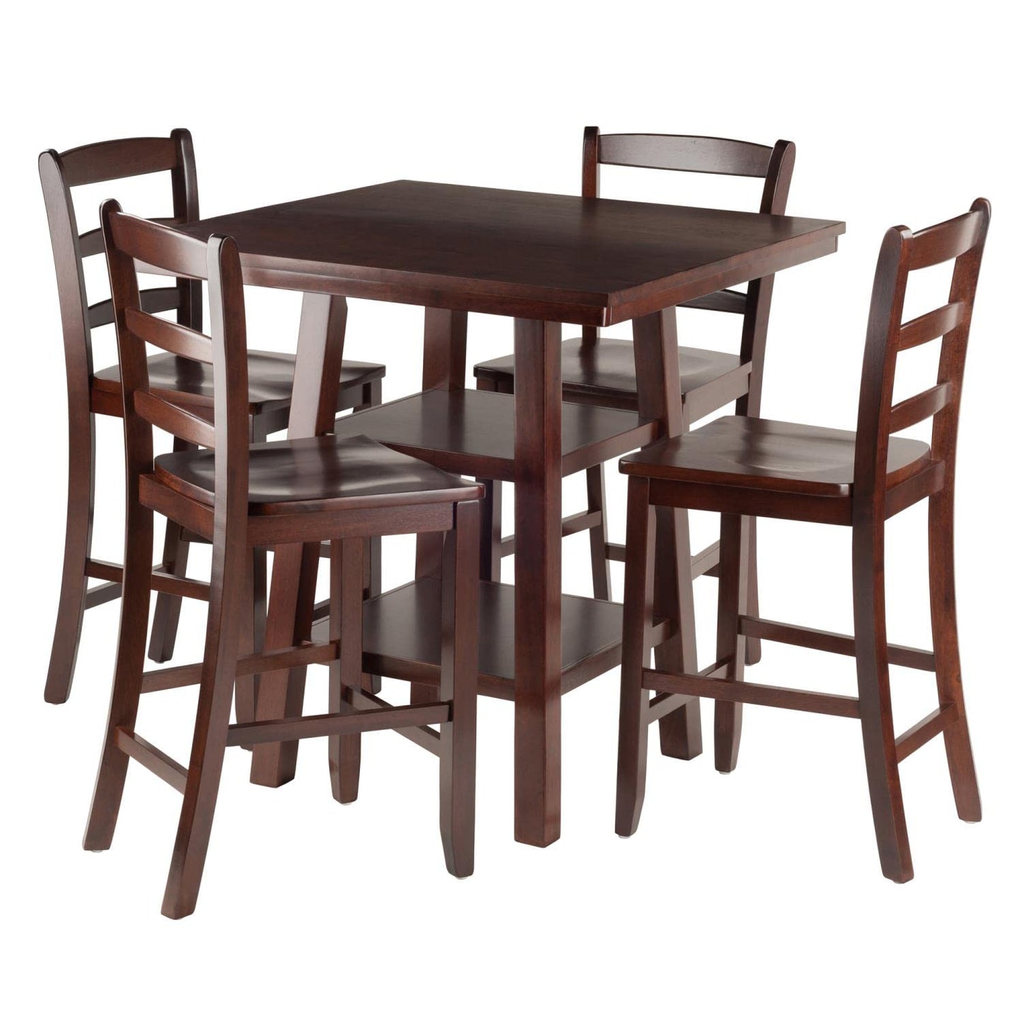 childrens table and chair sets | CasaFoyer Orlando High Table & Ladder Back Stool Set | Solid Wood | Antique Design | Ample Storage | Comfortable Seating | Versatile | Easy Assembly | casafoyer.myshopify.com