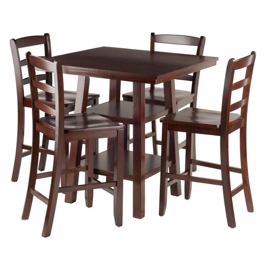 childrens table and chair sets | CasaFoyer Orlando High Table & Ladder Back Stool Set | Solid Wood | Antique Design | Ample Storage | Comfortable Seating | Versatile | Easy Assembly | casafoyer.myshopify.com