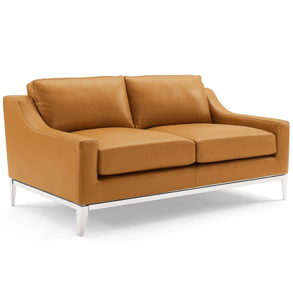 kitchen and dining room sets | CasaFoyer Sophisticated Harness Leather Sofa & Loveseat Set | Ultimate Comfort | Stainless Steel Base | Non-Marking Foot Caps | Removable Cushions | 900 lbs Weight Capacity | Tan | casafoyer.myshopify.com