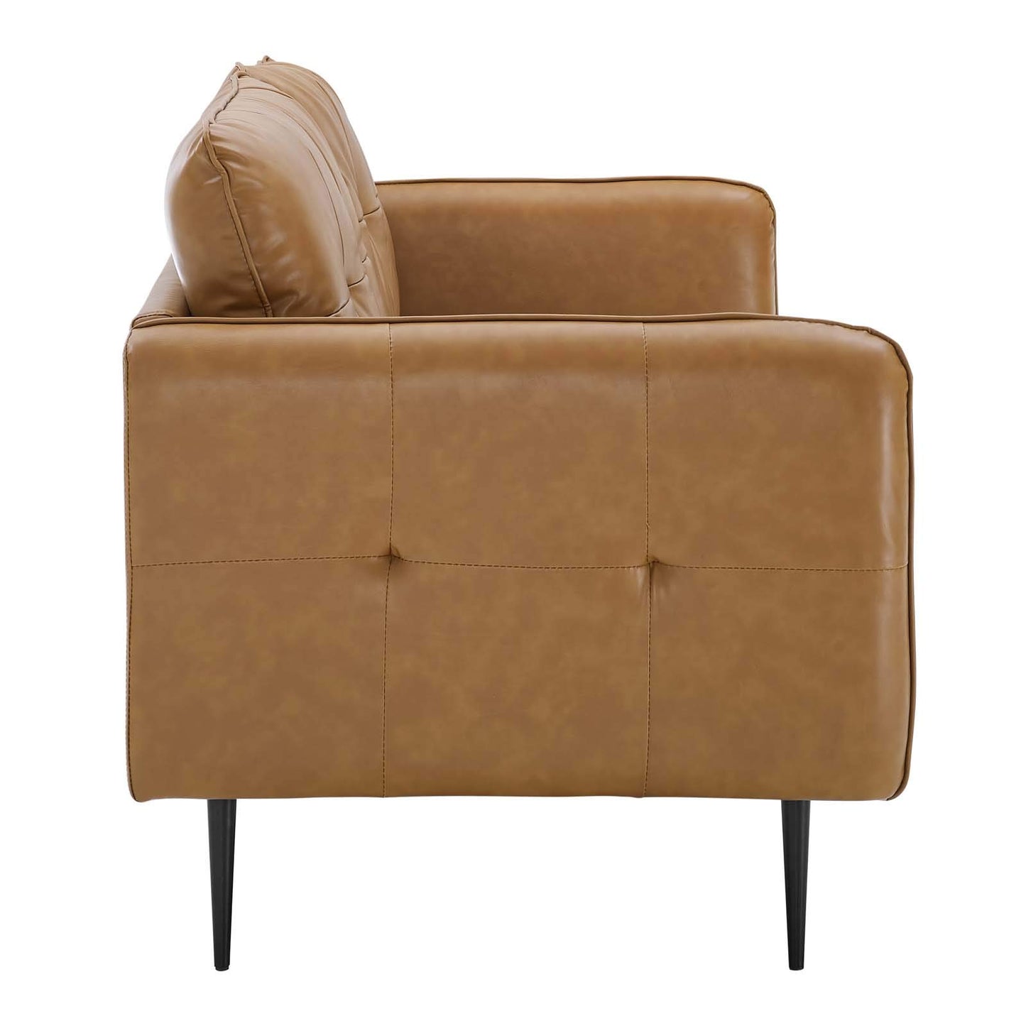 sofas | CasaFoyer Cameron Tufted Vegan Leather Sofa | Contemporary Mid-Century Design | Luxurious Seating | Sturdy Construction | Easy Assembly | 900 lbs Weight Capacity | casafoyer.myshopify.com