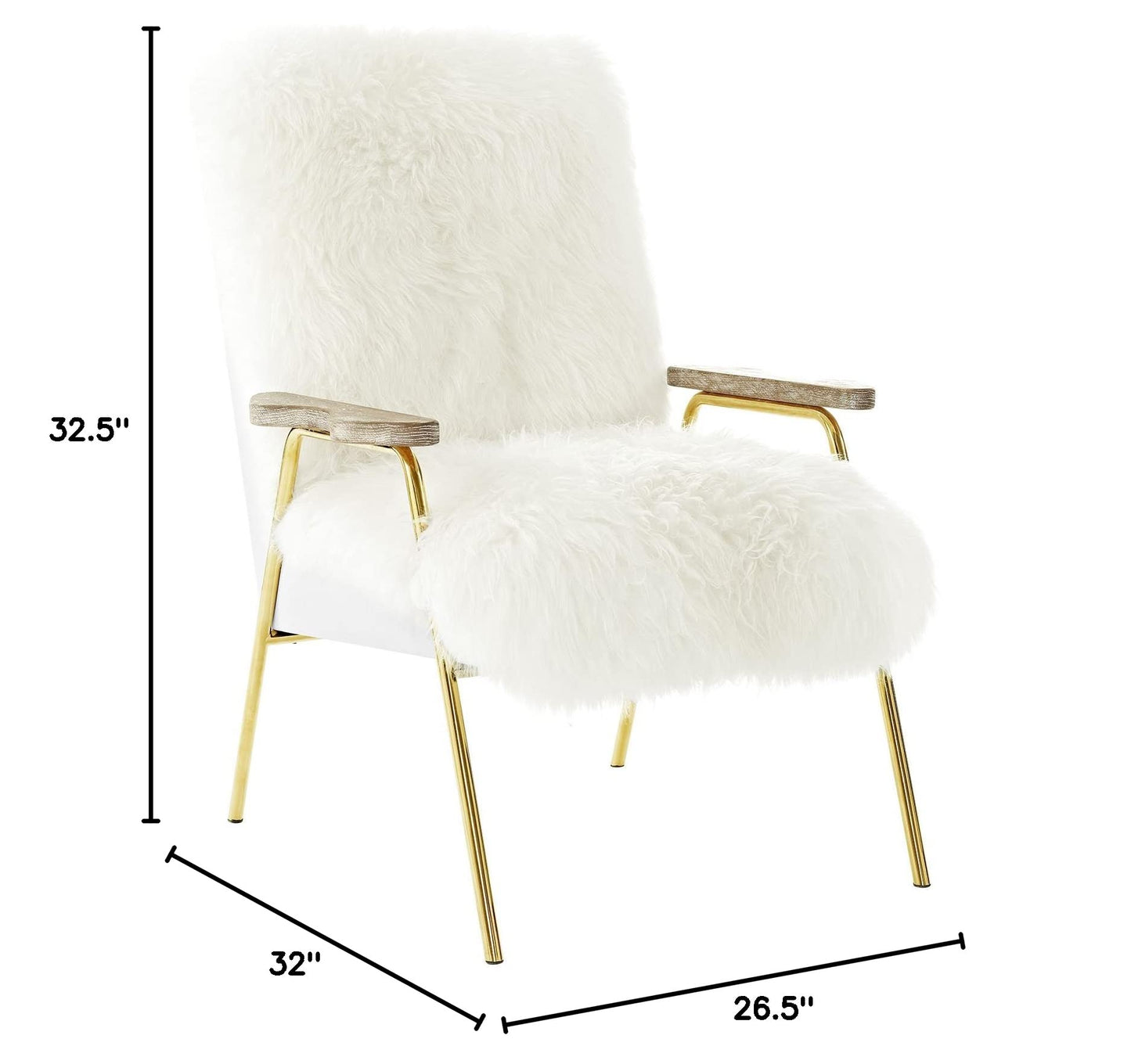 home office desk chairs | CasaFoyer Sprint Sheepskin Armchair | Luxurious Gold Accents | Oak Armrests | Foam Padding | Vinyl Upholstery | Chic & Glamorous | casafoyer.myshopify.com