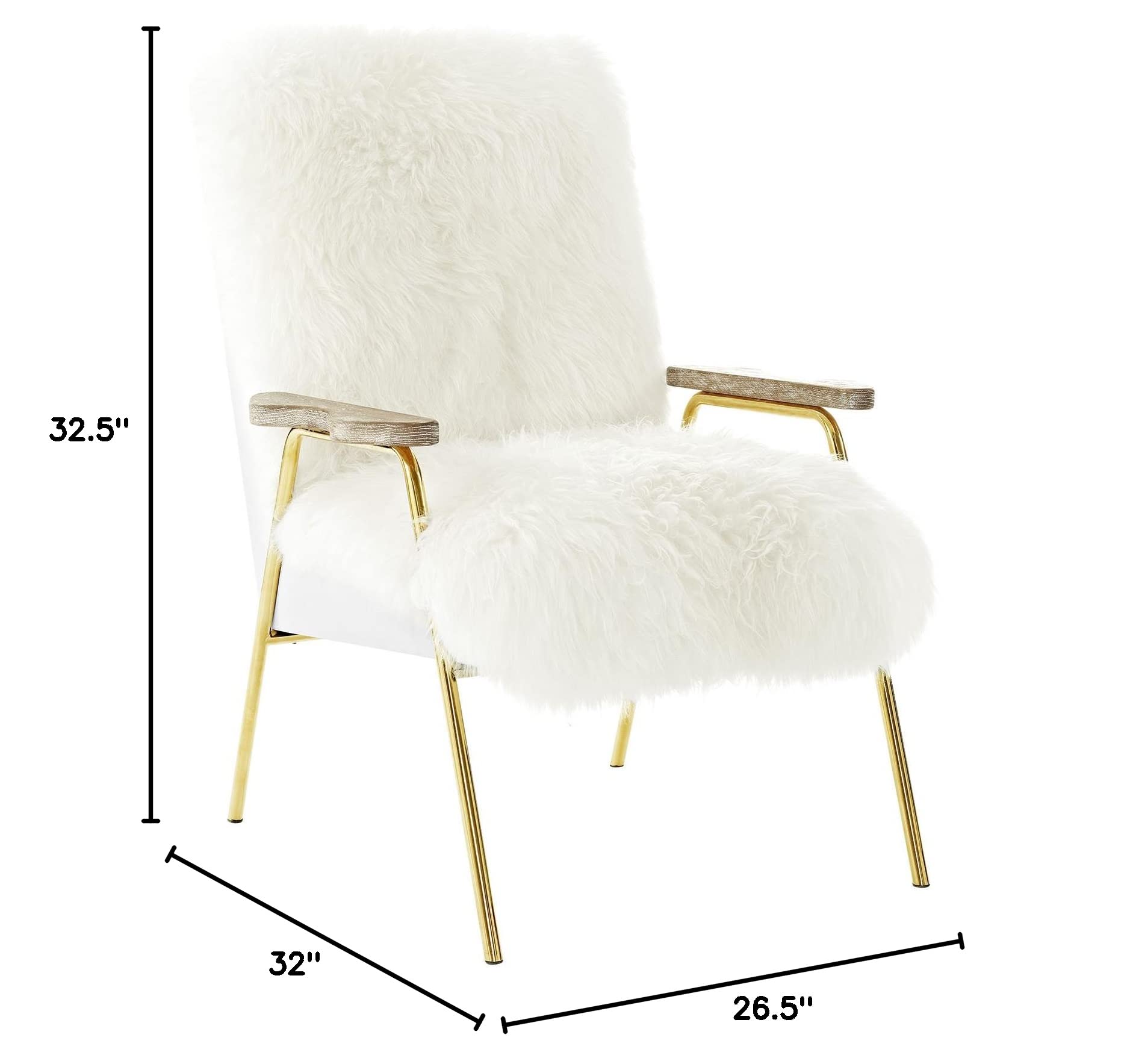 home office desk chairs | CasaFoyer Sprint Sheepskin Armchair | Luxurious Gold Accents | Oak Armrests | Foam Padding | Vinyl Upholstery | Chic & Glamorous | casafoyer.myshopify.com