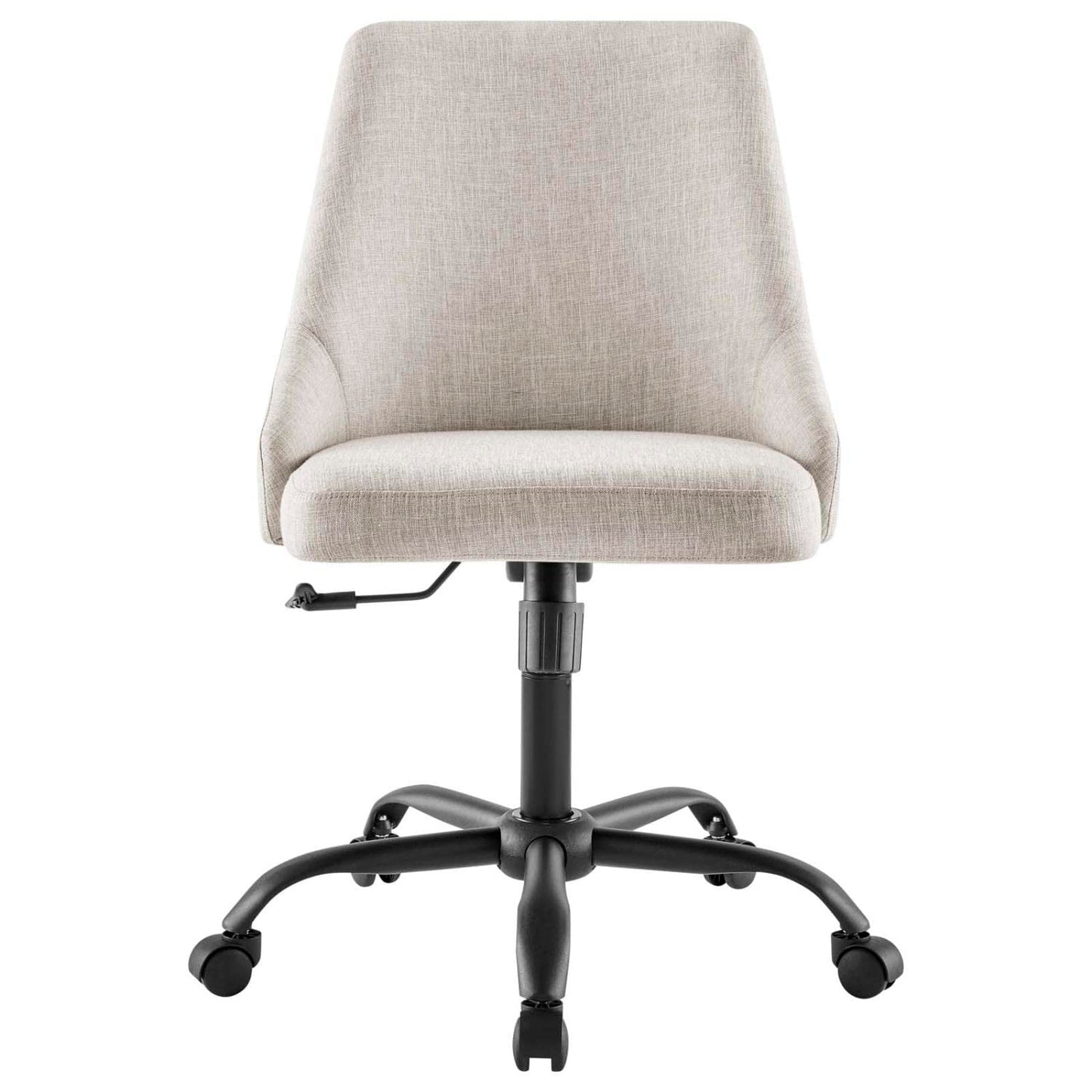 home office desk chairs | CasaFoyer Designate Upholstered Office Chair | Modern Style | Sleek Design | Comfortable Padding | Swivel & Height Adjustable | Black Beige | casafoyer.myshopify.com