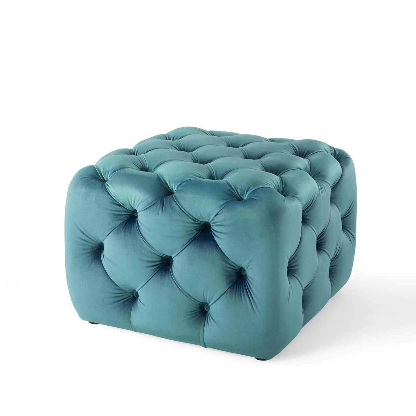 ottomans | CasaFoyer Amour Tufted Button Square Ottoman | Stain-Resistant Velvet | Luxurious Seating | Glamorous Design | Multi-Purpose Furniture | 500 lbs Capacity | casafoyer.myshopify.com