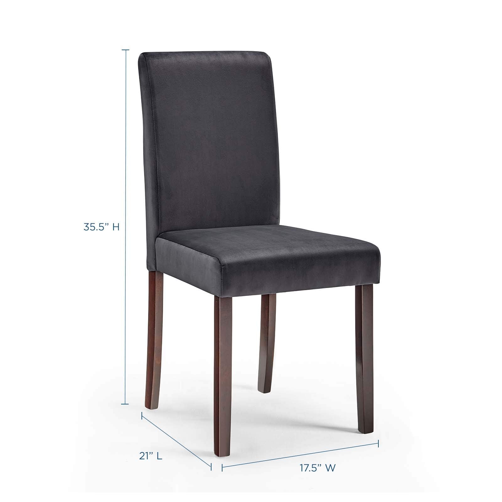 home office desk chairs | CasaFoyer Prosper Modern Velvet Upholstered Parsons Dining Chair Set | Elegant, Sturdy, Comfortable | Perfect for Dining, Living Room, Office | Gray (Set of 2) | casafoyer.myshopify.com