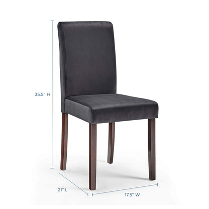 home office desk chairs | CasaFoyer Prosper Modern Velvet Upholstered Parsons Dining Chair Set | Elegant, Sturdy, Comfortable | Perfect for Dining, Living Room, Office | Gray (Set of 2) | casafoyer.myshopify.com