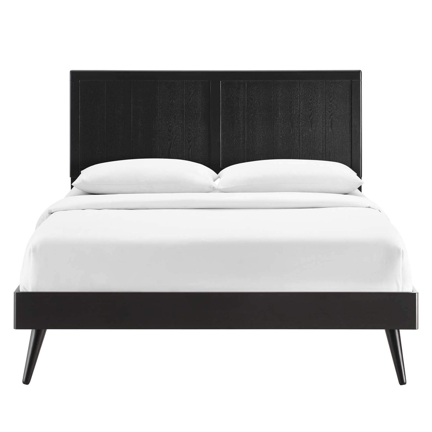 adjustable bed bases | CasaFoyer Alana Wood Full Platform Bed | Modern Elegance | Retro-Inspired Design | Durable Construction | No Box Spring Needed | Easy Assembly | Black | casafoyer.myshopify.com