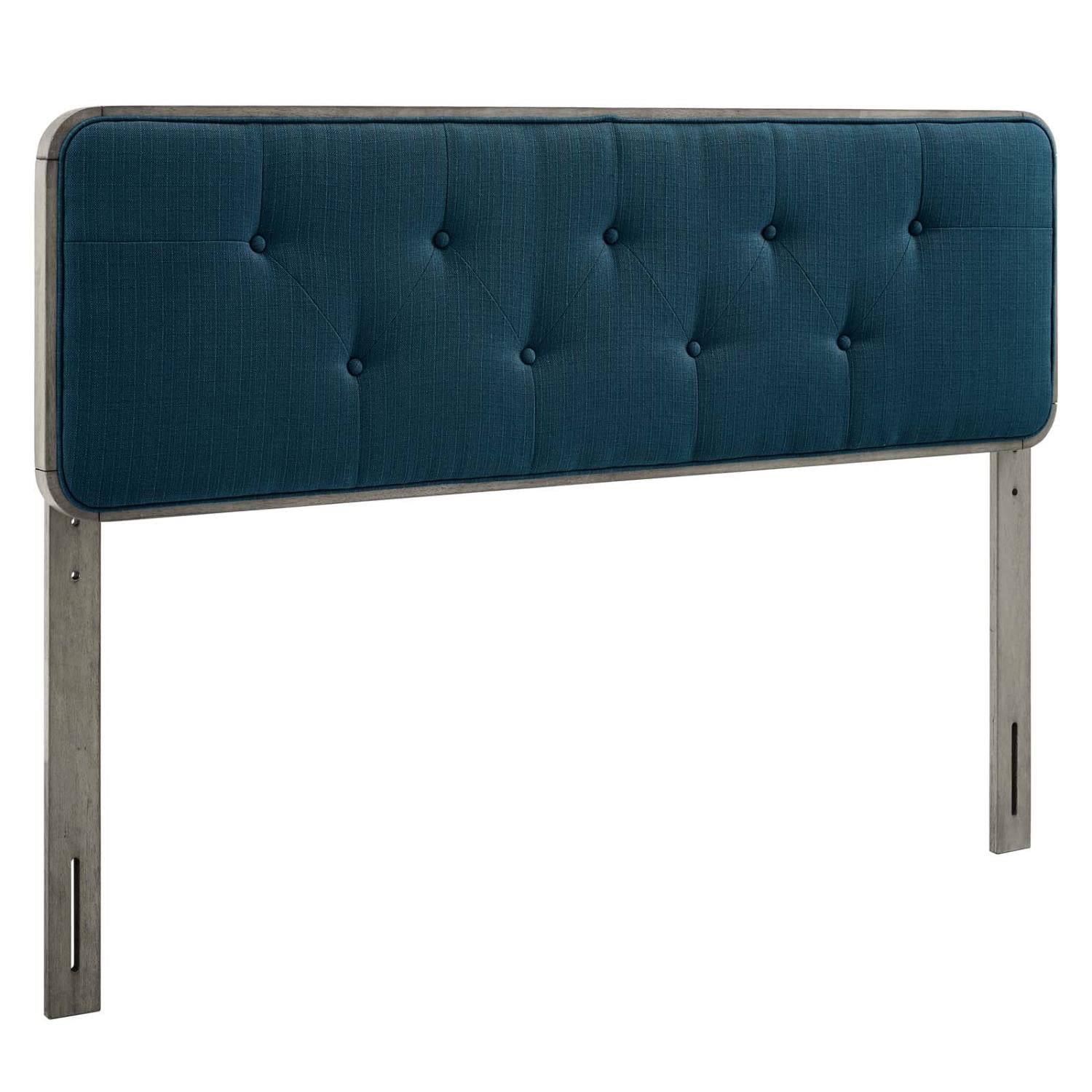 Bed | CasaFoyer Collins Tufted Wood Twin Headboard | Retro Charm | Organic Beauty | Gray Azure | casafoyer.myshopify.com