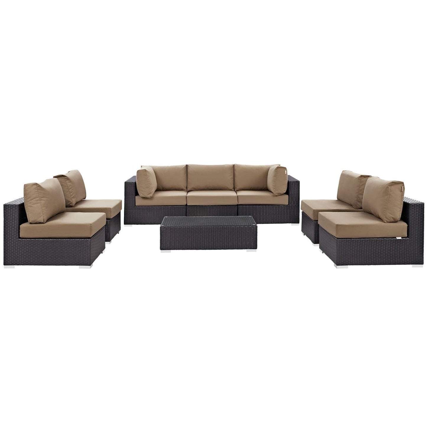 kitchen and dining room sets | CasaFoyer Convene Outdoor Sectional Set | Adjustable | Weather-Resistant | 8-Piece Patio Furniture | Armless Sections | Coffee Table | Corner Sections | casafoyer.myshopify.com