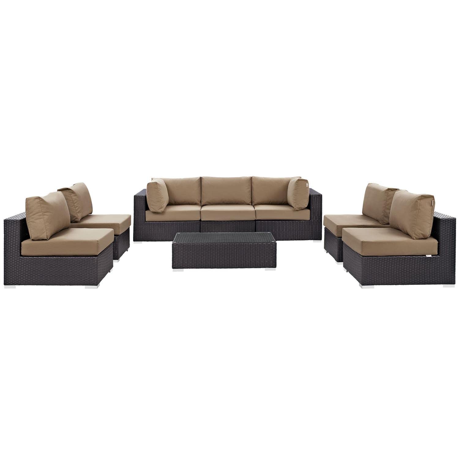 kitchen and dining room sets | CasaFoyer Convene Outdoor Sectional Set | Adjustable | Weather-Resistant | 8-Piece Patio Furniture | Armless Sections | Coffee Table | Corner Sections | casafoyer.myshopify.com