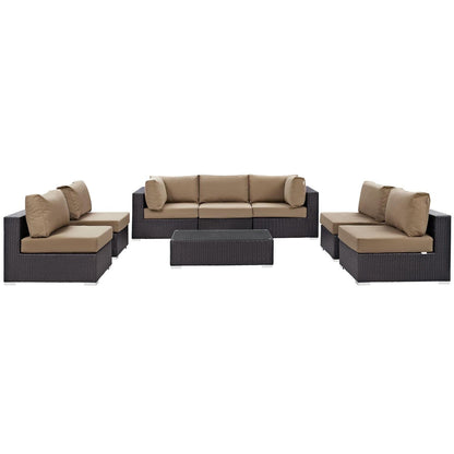 kitchen and dining room sets | CasaFoyer Convene Outdoor Sectional Set | Adjustable | Weather-Resistant | 8-Piece Patio Furniture | Armless Sections | Coffee Table | Corner Sections | casafoyer.myshopify.com