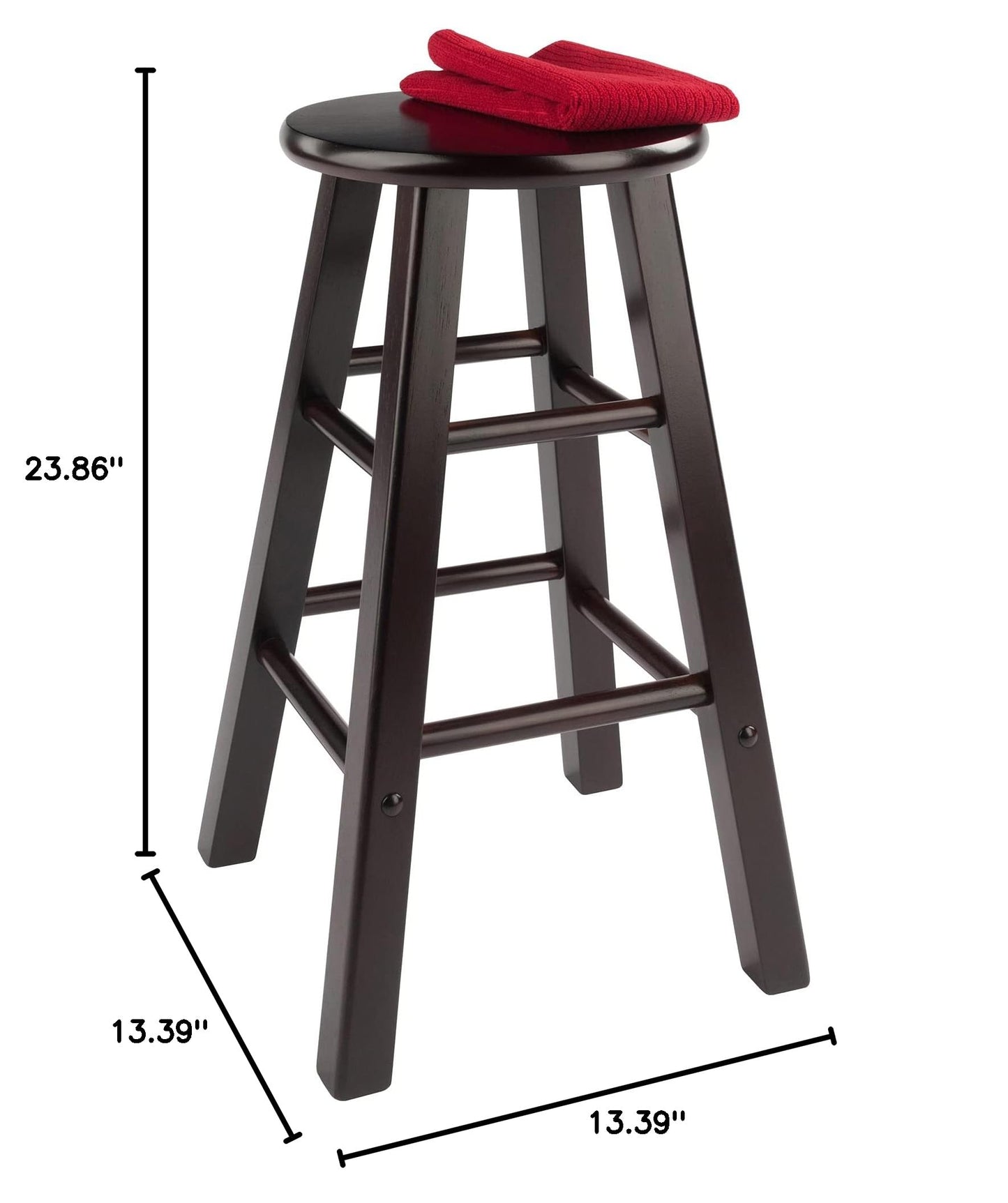 STOOL_SEATING | CasaFoyer  Wood Element Counter Stool Set | Polished Espresso | Solid Wood | 220lbs Capacity | Stable & Comfortable | Multiple Finishes & Heights | casafoyer.myshopify.com