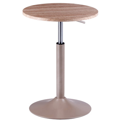 end tables | Ergode  Wood Christian Adjustable Sofa Table | Round Wood Top | Black Metal Base | Adjustable Height | 20.87 x 13.78 Top | 35 lbs Weight Capacity | casafoyer.myshopify.com