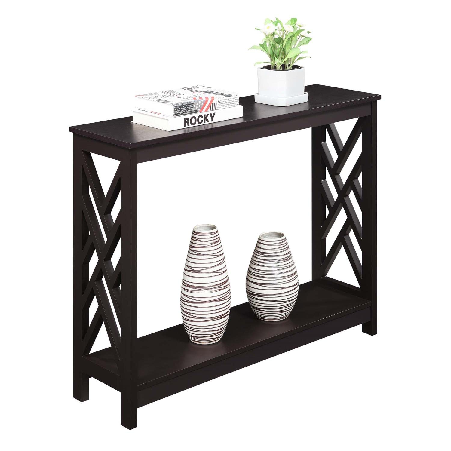 TABLE | Ergode Titan Console Table with Shelf | Transitional Style | Sleek Design | Ample Storage & Display Space | Durable MDF Construction | casafoyer.myshopify.com