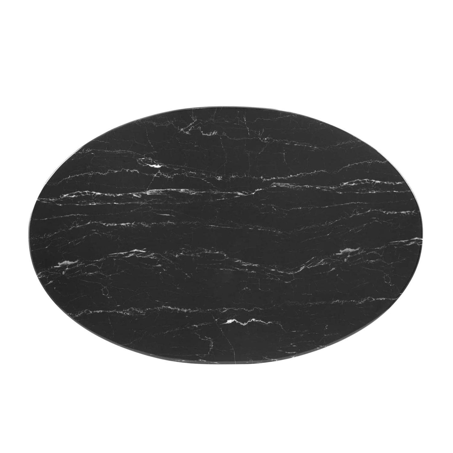 patio dining tables | CasaFoyer Zinque 42 Oval Artificial Marble Dining Table | Modern Mid-Century Design | Sturdy Black & Gold Base | Easy to Clean | Non-Marking Ring | Assembly Required | casafoyer.myshopify.com