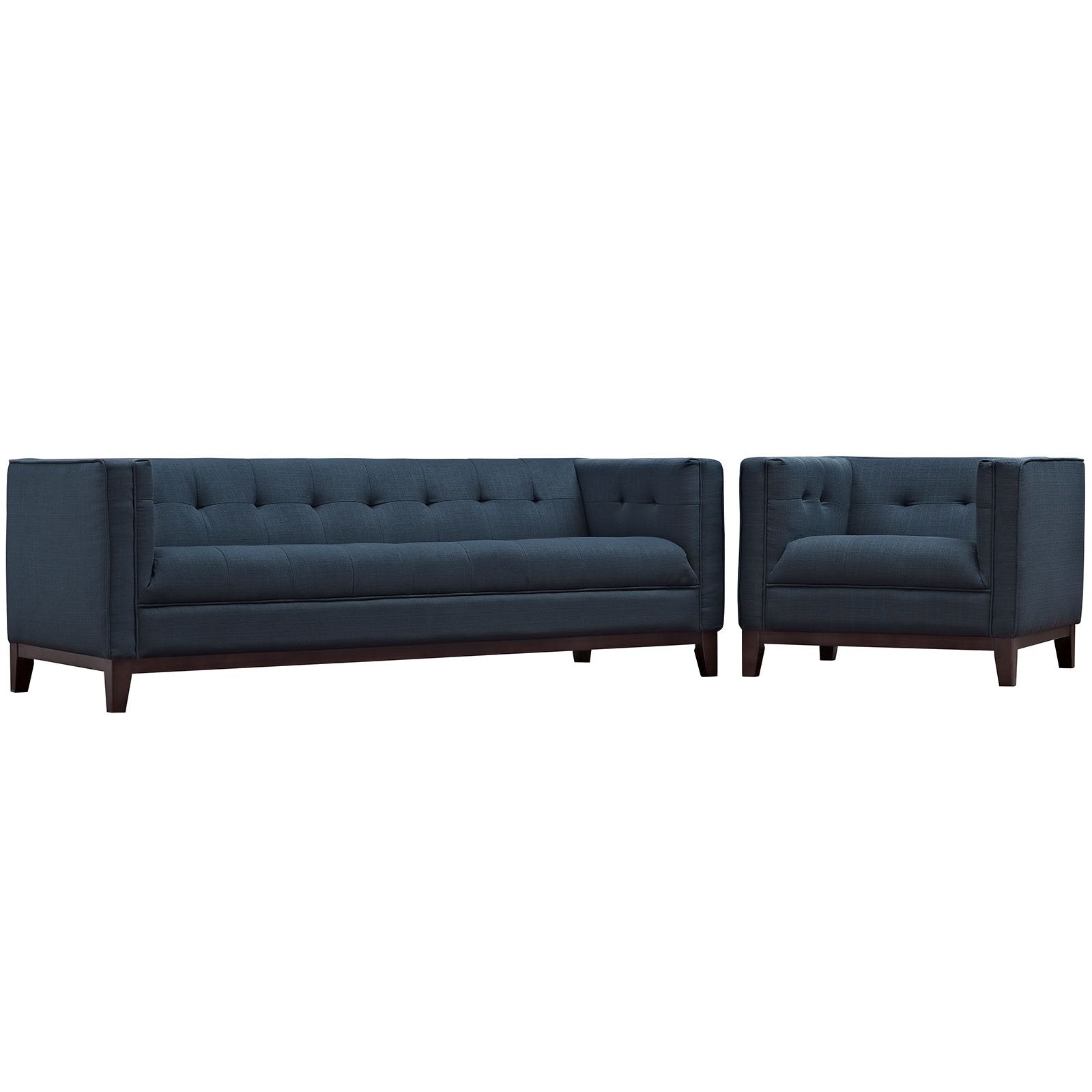 kitchen and dining room sets | CasaFoyer Serve | Tufted Button Upholstered Furniture Set | Sofa & Armchairs | Sophisticated Mid-Century Design | Walnut Legs | Ideal for Living Rooms & Lounges | casafoyer.myshopify.com