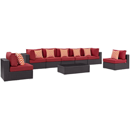 kitchen and dining room sets | CasaFoyer Convene Outdoor Sectional Set | Durable Rattan Weave | Weather-Resistant Cushions | 8-Piece Patio Furniture | casafoyer.myshopify.com