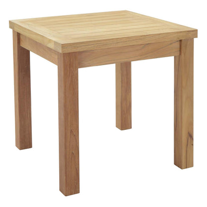 kitchen and dining room sets | CasaFoyer Marina Teak Wood Outdoor Patio Furniture Sofa Sectional Set | Luxury | Durable | All-Weather Cushions | Modern Design | Includes Side Table & Armchairs | casafoyer.myshopify.com