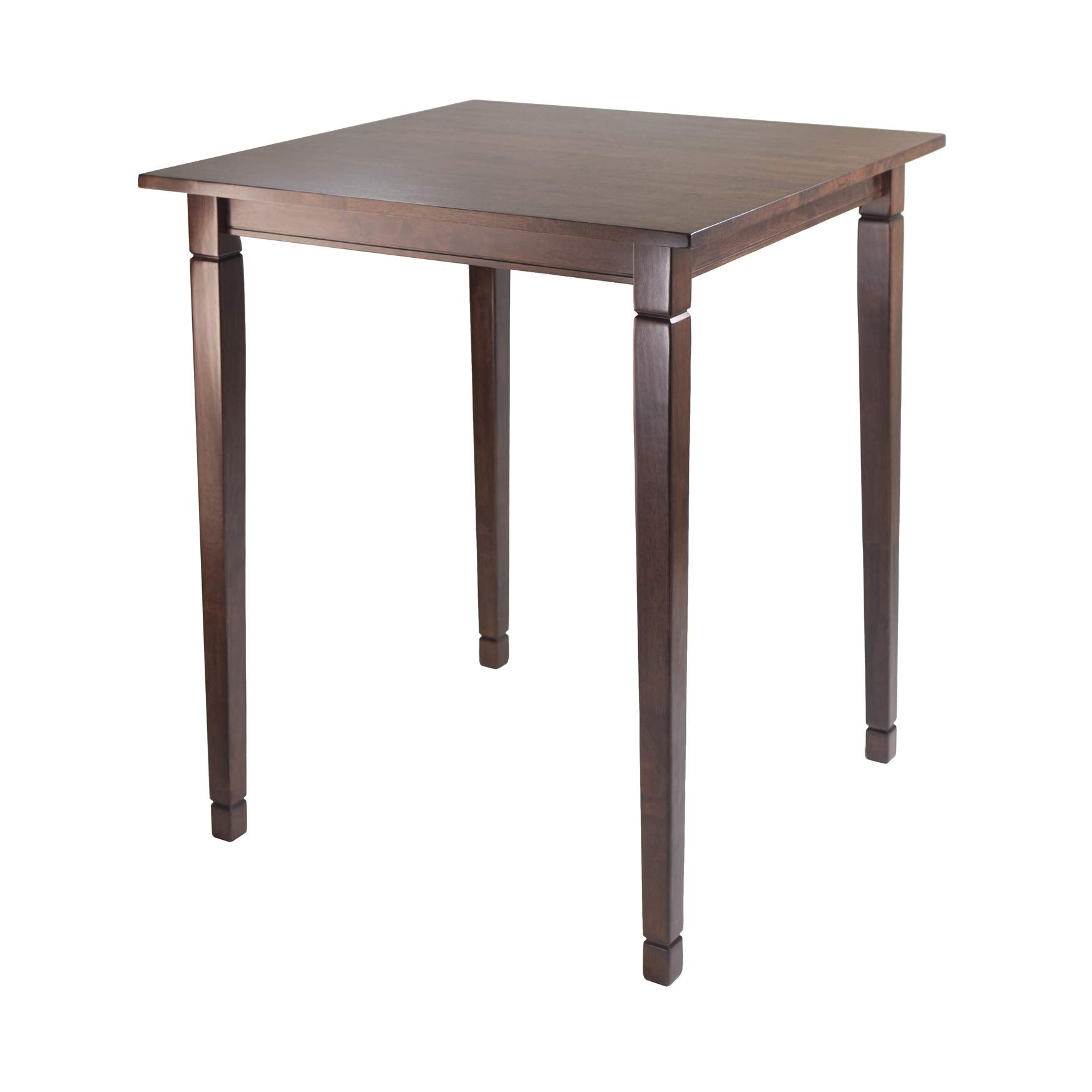 childrens table and chair sets | CasaFoyer Kingsgate High Table | Saddle Seat Stool Set - Solid Wood | Antique Walnut Finish - Elegant 3-Piece Dining Set for Kitchen - 33.86 W x 33.86 D x 38.9 H - 38.5 lbs | casafoyer.myshopify.com