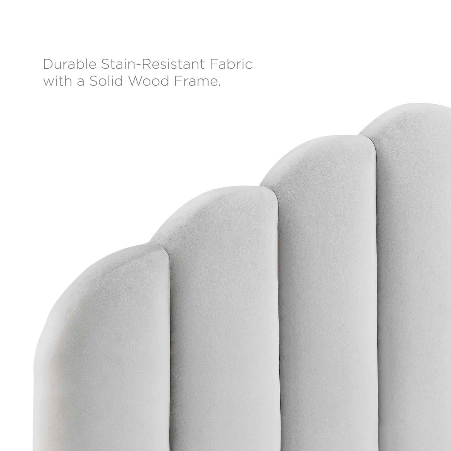 headboards | CasaFoyer Veronique Channel Tufted Scalloped Performance Velvet King/California King Headboard | Timeless Vintage Glamour | Stain-Resistant Upholstery | Adjustable Height | Elegant Design | casafoyer.myshopify.com