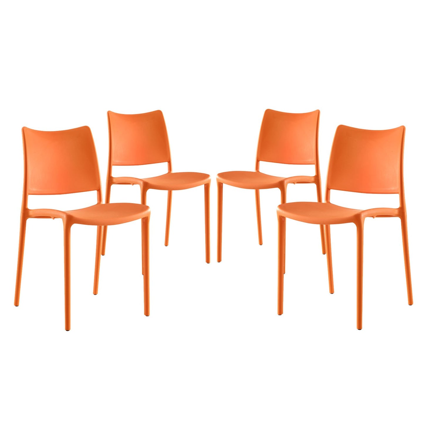 home office desk chairs | CasaFoyer Hipster Dining Side Chair | Sleek & Minimalist Design | Stackable & Fully Assembled | Ergonomic Contoured Seat & Backrest | Indoor/Outdoor Use | Set of 4 | casafoyer.myshopify.com