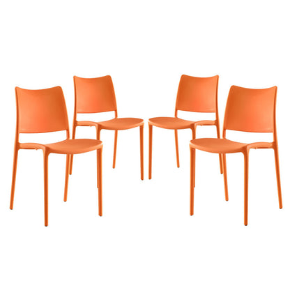 home office desk chairs | CasaFoyer Hipster Dining Side Chair | Sleek & Minimalist Design | Stackable & Fully Assembled | Ergonomic Contoured Seat & Backrest | Indoor/Outdoor Use | Set of 4 | casafoyer.myshopify.com