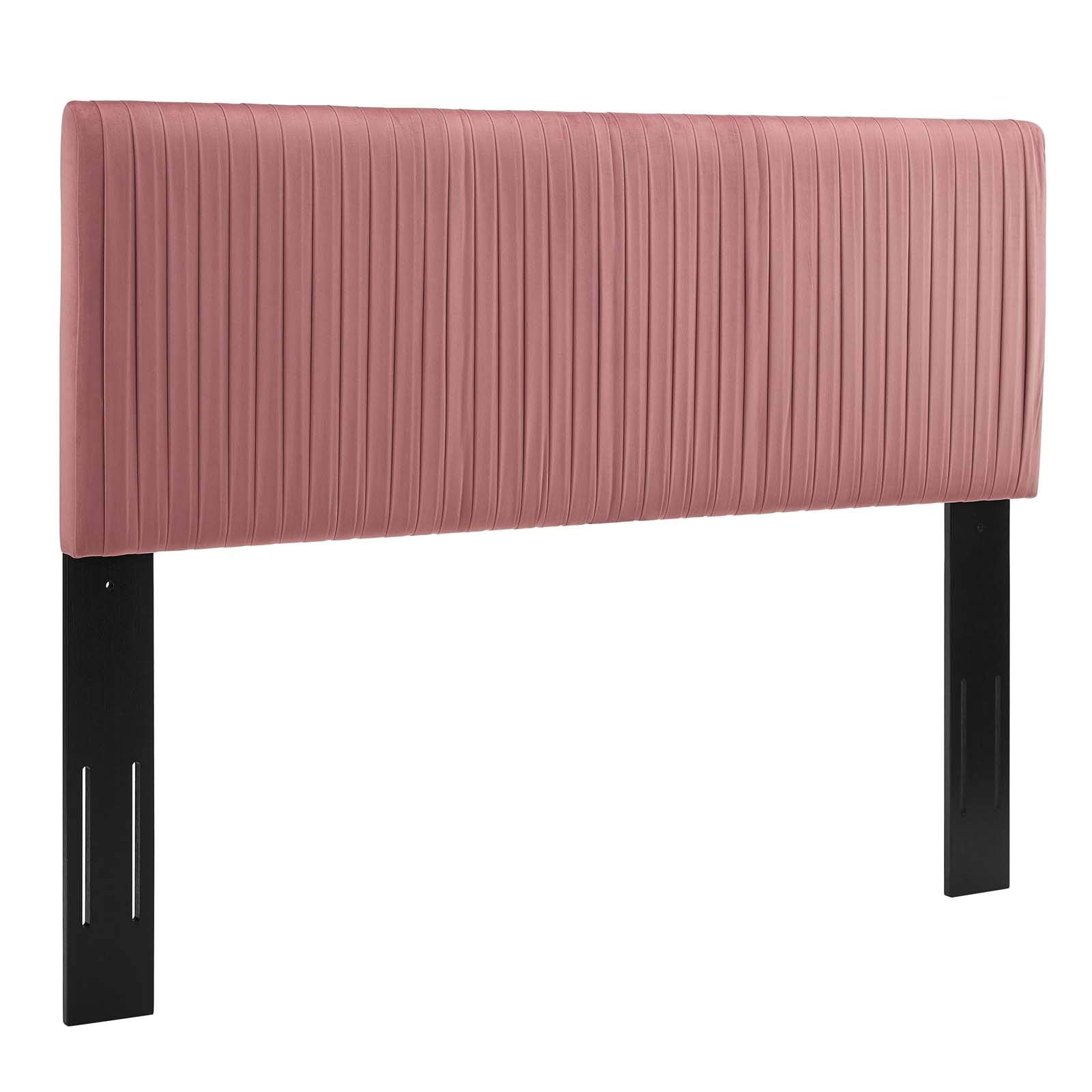 Bed | CasaFoyer Eloise Channel Tufted Performance Velvet Full/Queen Headboard | Vintage Modern Elegance | Art Deco Style | Stain-Resistant Upholstery | Height-Adjustable | casafoyer.myshopify.com