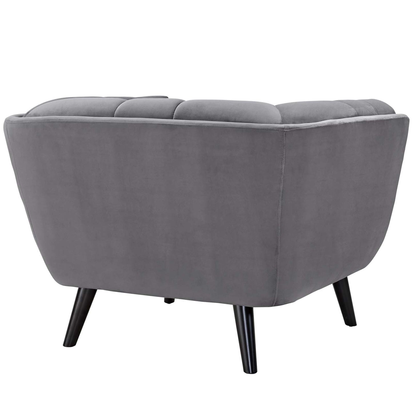 home office desk chairs | CasaFoyer Bestow Performance Velvet Armchair | Stain Resistant | Easy to Clean | Generously Padded | Stable Wood Legs | Gray | casafoyer.myshopify.com