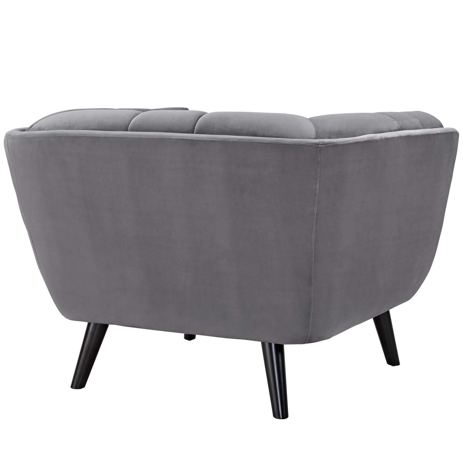 home office desk chairs | CasaFoyer Bestow Performance Velvet Armchair | Stain Resistant | Easy to Clean | Generously Padded | Stable Wood Legs | Gray | casafoyer.myshopify.com