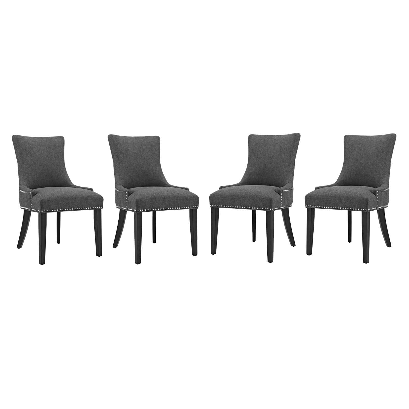 home office desk chairs | CasaFoyer Marquis Dining Side Chair Set of 4 | Stylish Hourglass Back | Nailhead Trim | Non-Marking Foot Caps | Tapered Wood Legs | High-Quality Polyester Fabric | Modern & Traditional Dining Rooms | casafoyer.myshopify.com