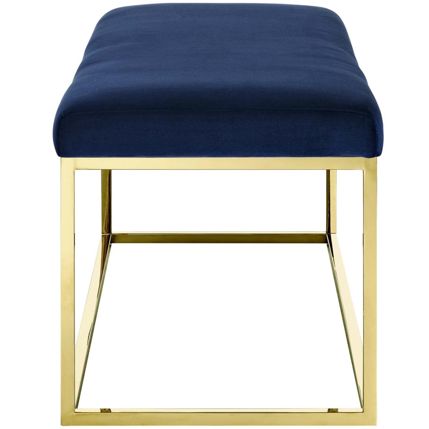 ottomans | CasaFoyer Anticipate Bench | Sophisticated Velvet Upholstery | Stainless Steel Base | Non-Marking Foot Caps | Supportive Cushion | 331 lbs Weight Capacity | No Assembly Required | casafoyer.myshopify.com