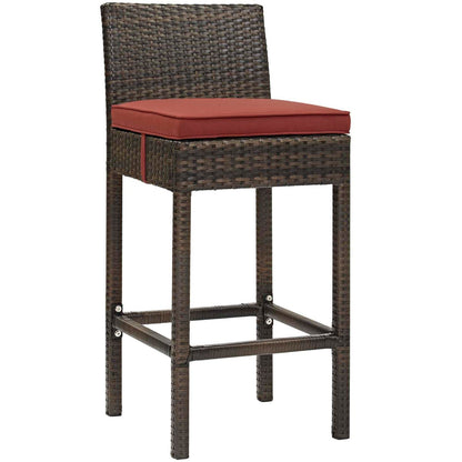 home office desk chairs | CasaFoyer Conduit Outdoor Patio Bar Stool Set | Stylish & Durable Wicker Rattan Design | 4 Stools & Cushions Included | Ideal for Outdoor Dining & Entertaining | casafoyer.myshopify.com