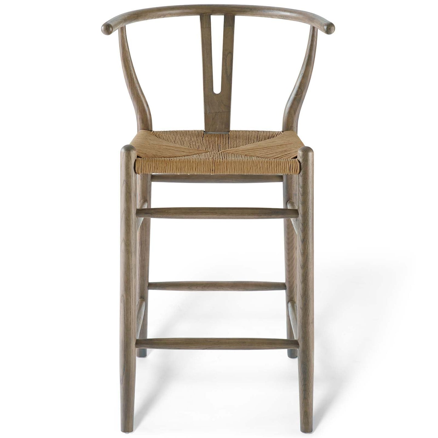 barstools | CasaFoyer Amish Wooden Counter Stool | Rustic Design | Mid-Century Modern Style | Elm Wood Armrest | Woven Paper Rope Seat | Fully Assembled | Ideal for Bistro, Bar, Lounge | 331 lbs Weight Capacity | casafoyer.myshopify.com
