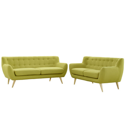 kitchen and dining room sets | CasaFoyer Living Room Set | Plush Dual Cushion Design | Curved Shape | Mid-Century Style | Remark Loveseat & Sofa | Polyester Upholstery | Sturdy Wooden Legs | Captivating Aesthetics | casafoyer.myshopify.com