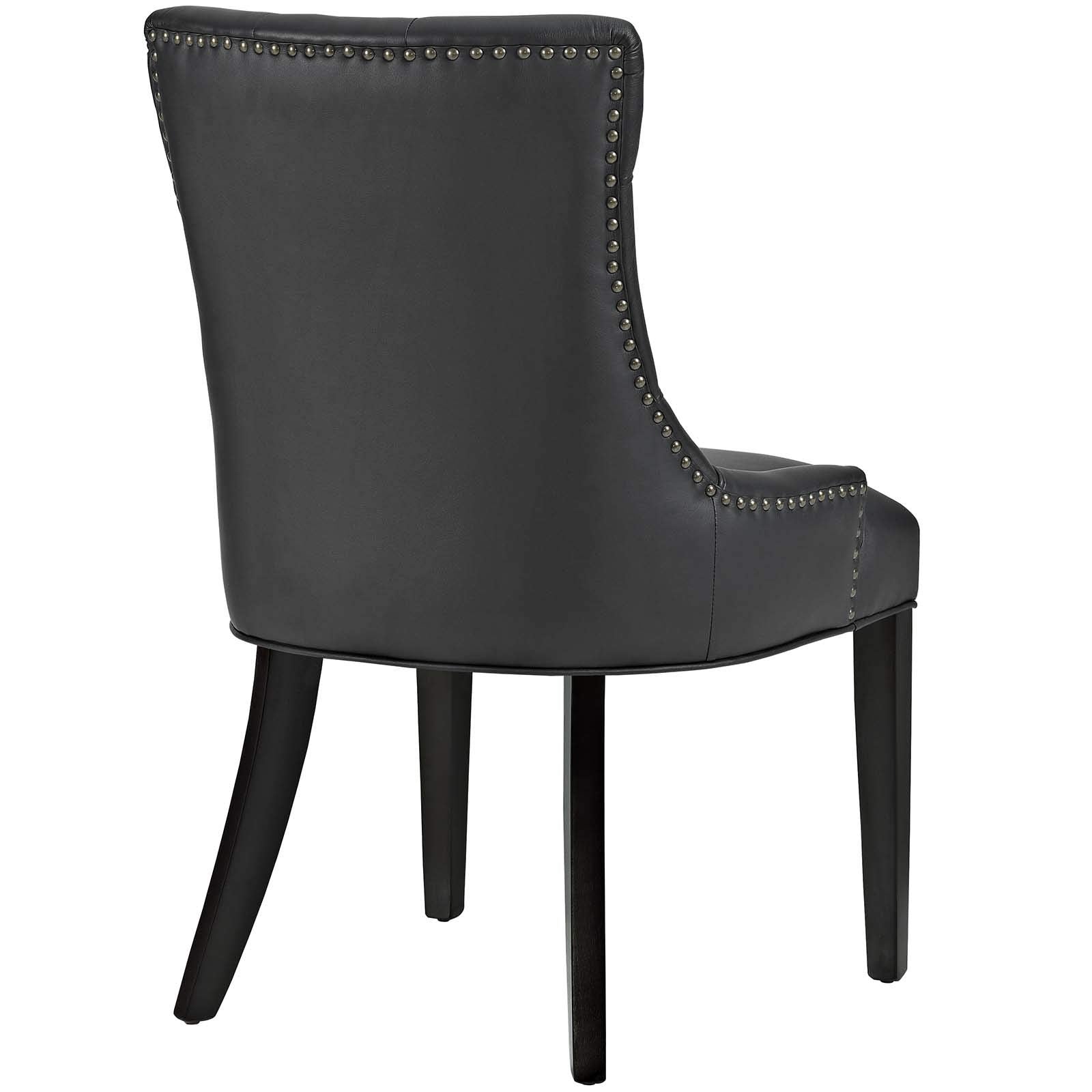 home office desk chairs | CasaFoyer Regent Dining Side Chair Set of 2 | Nostalgic Era Design | Tufted Buttons | Nailhead Trim | Vinyl Upholstery | Non-Marking Foot Caps | Tapered Wood Legs | casafoyer.myshopify.com