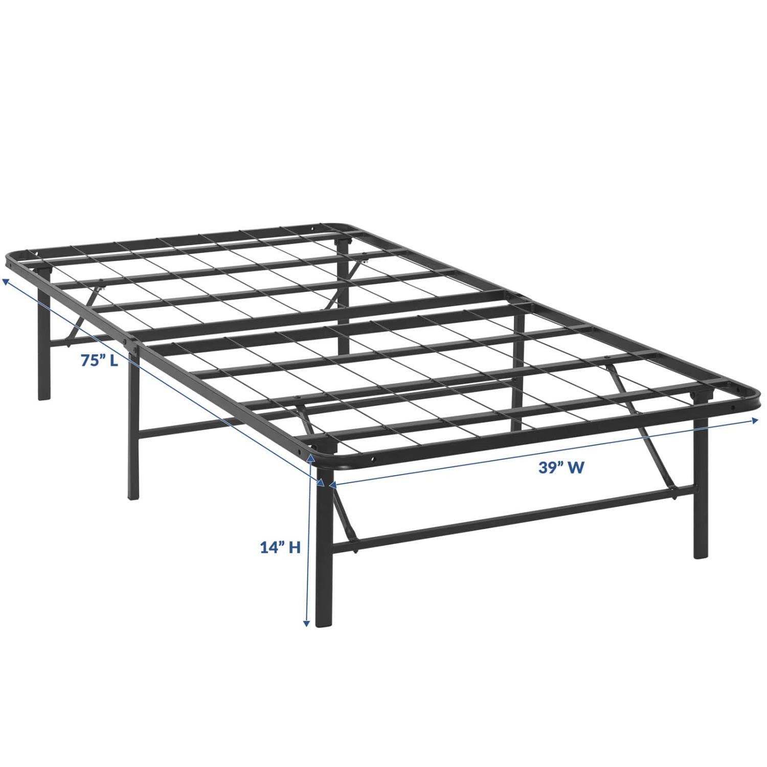 Bed | CasaFoyer Horizon Metal Bed Frame | Stainless Steel | 14-inch Clearance | 1300 lbs Capacity | No Box Spring | Easy Assembly | Twin Size | casafoyer.myshopify.com